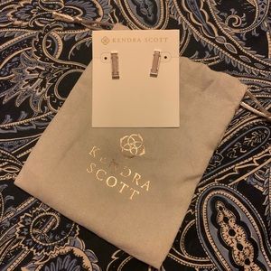 Kendra Scott Lady Silver and Rose Quartz Earrings